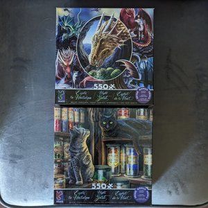 NEW Jigsaw Puzzle Lot - Two 550 Piece Fantasy Puzzles